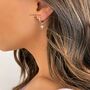 Moon And Star Huggie Earrings Christmas Gift For Her, thumbnail 6 of 9
