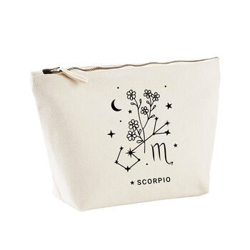 Scorpio Star Sign Zodiac Cosmetic Bag Gift, 2 of 2