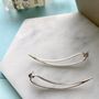 Large Pointed Teardrop Sterling Silver Drop Earrings, thumbnail 2 of 6