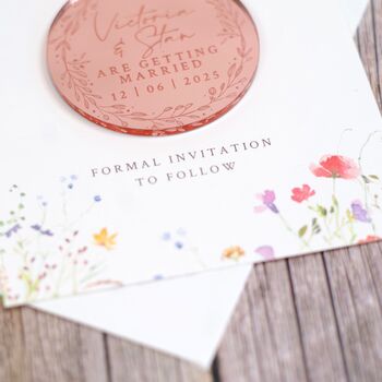 Wildflower Wedding Save The Date Magnets And Cards, 3 of 4