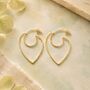 Contemporary Heart Drop Earrings, thumbnail 4 of 6