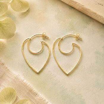 Contemporary Heart Drop Earrings, 4 of 6