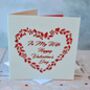 Personalised Laser Cut Floral Valentine's Day Card, thumbnail 1 of 2