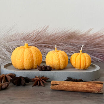 Pumpkin Spice Scented Candles In Halloween Orange Set, 2 of 8