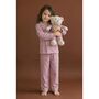 Perla Pyjama Set With Matching Teddy Bear Pink Set, thumbnail 2 of 3