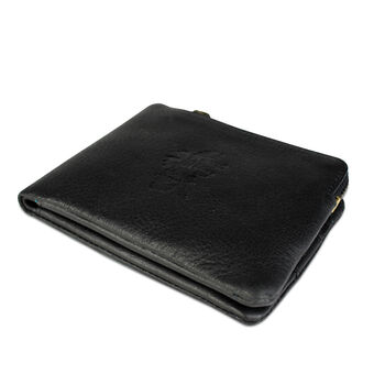 'Hudson' Men's Leather Bi Fold Wallet In Black, 5 of 9