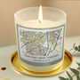Personalised New Home Map Candle, thumbnail 2 of 8