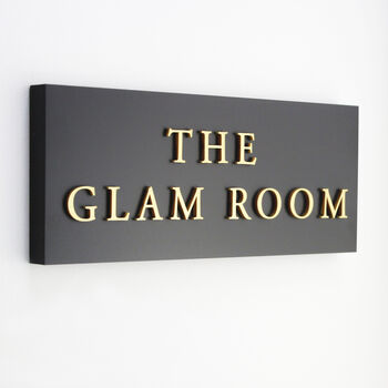 Personalised House Sign With Raised Gold Lettering, 2 of 10