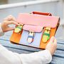 Shruti Small Multicoloured Recycled Leather Satchel, thumbnail 12 of 12