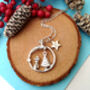 Personalised Sterling Silver Magical Wonderland Christmas Necklace With Initial Star, thumbnail 11 of 12