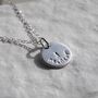 Personalised Handstamped Initial And Date Disc Necklace, thumbnail 1 of 12