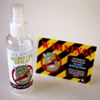 'Go Away' Monster Spray Repellant Stickers, 3 of 10