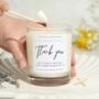 Thank You Gift Personalised Appreciation Candle, thumbnail 1 of 8