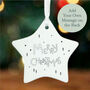 Personalised Porcelain Merry Christmas Star Bauble Decoration, thumbnail 1 of 2