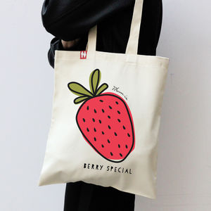 Personalised Strawberry Tote Bag Personalised Strawberry Tote Bag