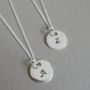 Silver Personalised Disc Charm Pendant, thumbnail 1 of 2