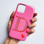 Pink And Mauve Alphabet Personalised Phone Case, thumbnail 1 of 5