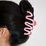 Pink Zigzag Wavy Claw Hair Clip, thumbnail 1 of 4