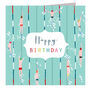 Swimming Happy Birthday Card, thumbnail 2 of 5
