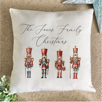 Personalised Christmas Nutcracker Cushion, 2 of 3