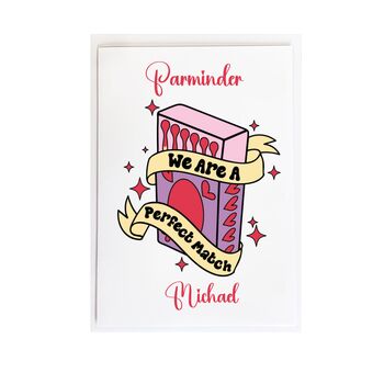 Personalised Perfect Match Valentine’s Card, 5 of 6