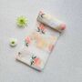 Set Of Two Rose Floral Bamboo Muslin Squares, thumbnail 1 of 2