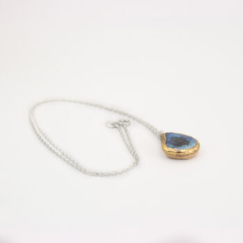 Blue Reef Teardrop Sterling Silver Pendant, 2 of 3