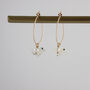 Gold Filled Mother Of Pearl Bird Hoops, thumbnail 3 of 7