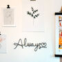Harry Potter 'Always' Wire Wall Sign, thumbnail 2 of 5
