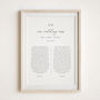 Classic Monogram Wedding Vows Anniversary Gift, thumbnail 1 of 4