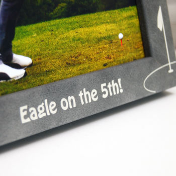 Personalised Stone Effect 'Top Golfer' Photo Frame, 3 of 4