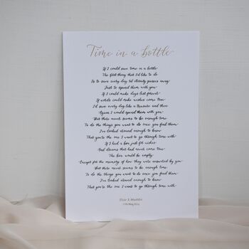 Handwritten Calligraphy First Wedding Paper Anniversary Print, 3 of 8