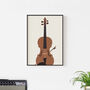 Violin Music Print | Viola Instrument Poster, thumbnail 7 of 7