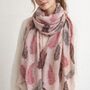 Soft Feather Print Scarf, thumbnail 3 of 5