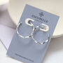 Silver Twist Hoops, thumbnail 2 of 4