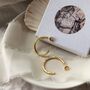 Sterling Silver And Gold Vermeil Oval Hoop Earrings, thumbnail 6 of 8