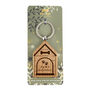 'Paws Welcome' Dog House Shaped Keyring, thumbnail 2 of 3