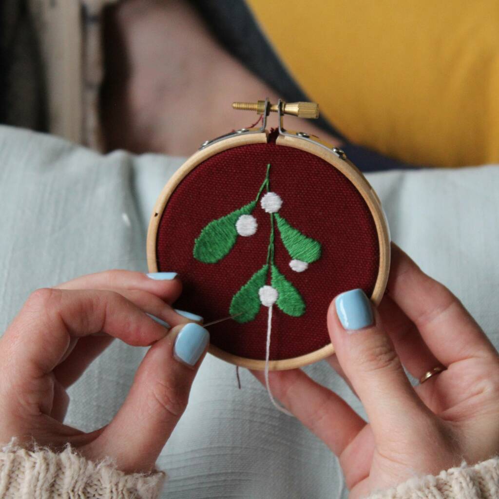 Mistletoe Bauble Embroidery Kit, 1 of 5