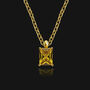 Citrine Precious Stone Necklace, 18k Gold Plated, thumbnail 2 of 8