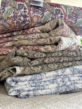 Summer Cotton Quilt Assorted Floral Designs | Scandi Living | Two Sizes, 5 of 12