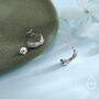Sterling Silver Cross Over Cz Criss Cross Pave Hoop Earrings, thumbnail 6 of 12