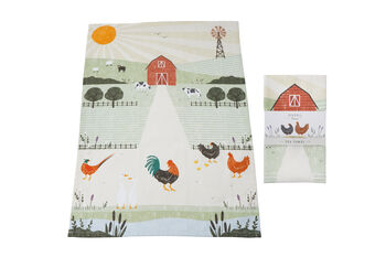 Bramble Farm Farmyard Illustrated Tea Towel, 2 of 5
