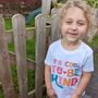 Its Cool To Be Kind Kids Positivity T Shirt, thumbnail 1 of 3