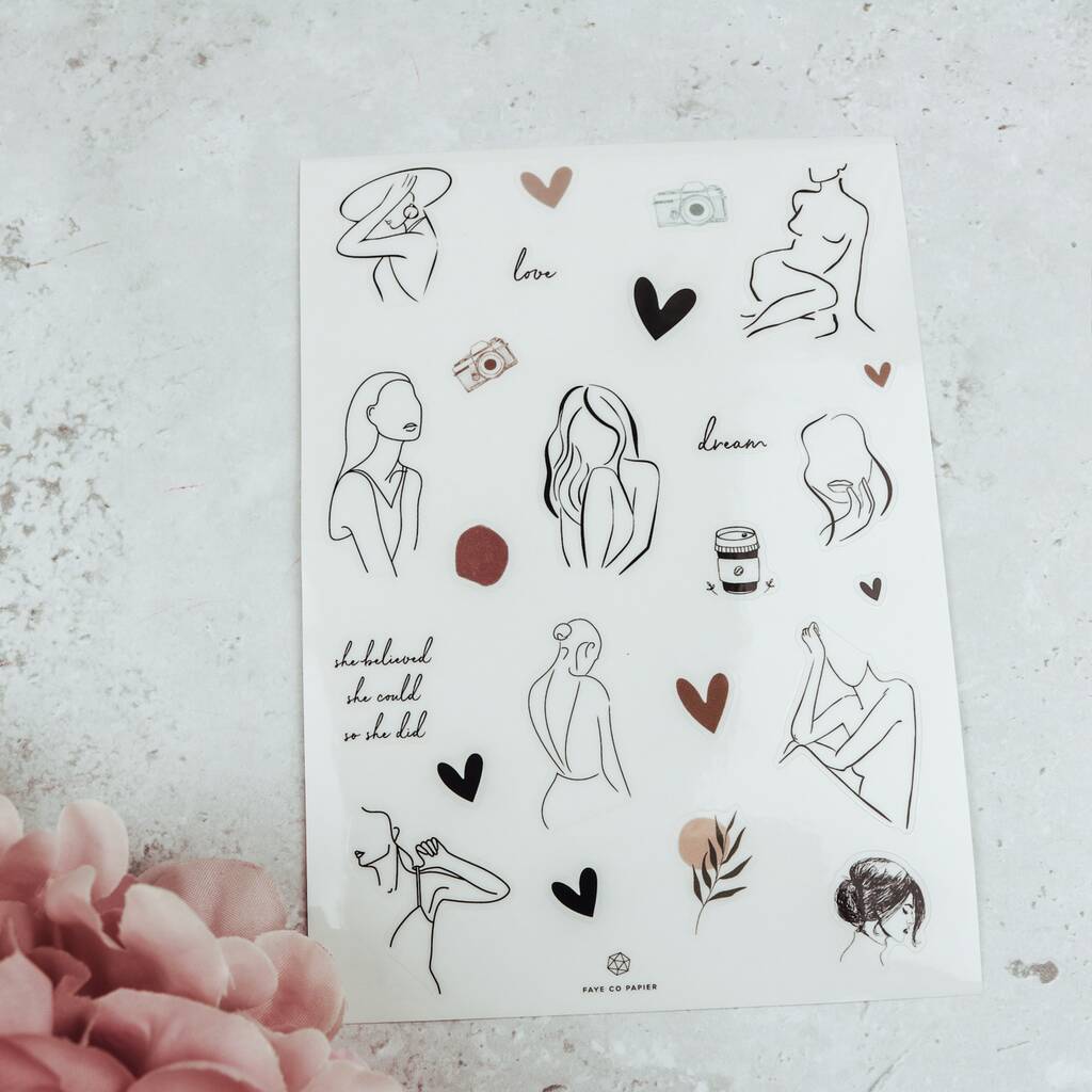 minimalist decorative stickers for planners journals by faye co papier