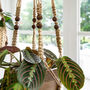 Jute Rope Hanging Planter With Beads 89cm, thumbnail 4 of 4