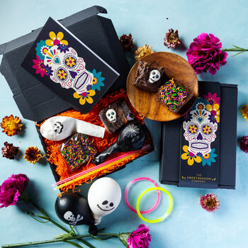 Letterbox 'Day Of The Dead' Brownies And Party Pieces, 2 of 3