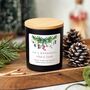 Auntie And Uncle Personalised Christmas Candle Handmade Holiday Gift, thumbnail 3 of 8