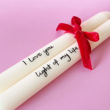 Personalised Love Letter Hand Painted Candle Sticks, 9 of 10