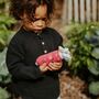 Fairtrade Crochet Baby Soft Toy Radish Rattle, thumbnail 2 of 4