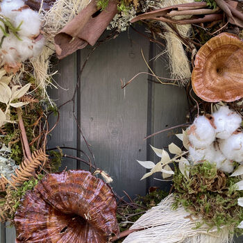 Dried Forest Wreath With Mushrooms And Moss, 5 of 6